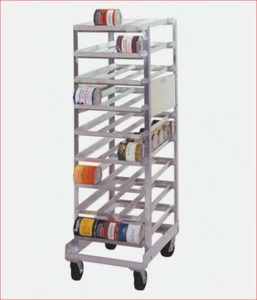 Full Size Can Rack - Mobile or Stationary Holds six #10 cans or eight #5 can - Picture 1 of 4