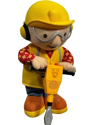 VTG 2001 Hasbro Bob the Builder Jackhammering Bob 13" Talking Vibrating Action - Image 1 of 4