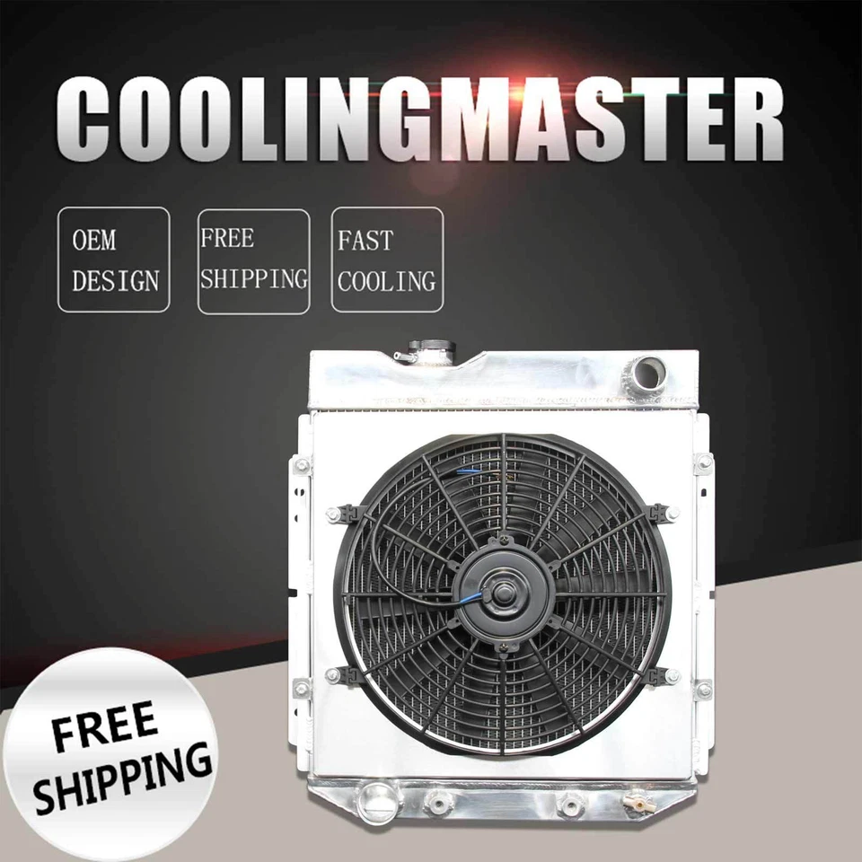 3Row Fit 1960-1966 Ford Falcon Mustang Mercury Comet Radiator+Fan Shroud  V8 Foto 1 de 4
