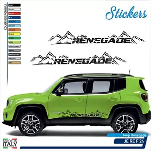 Adesivi compatibili Renegade fiancata laterale sportello montagne scritta - Imagen 1 de 1