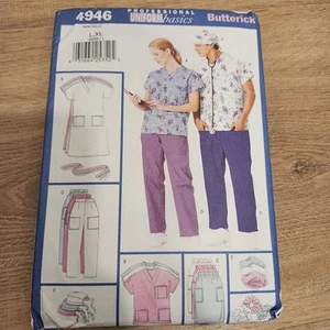 Butterick 4946 Adults L-XL Hospital Clinic Scrubs Sewing Pattern UNCUT Uniform - Picture 1 of 2