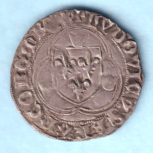 France. (1461-74) silver Blanc (Douzaine).. Louis XI.. VF - Picture 1 of 2