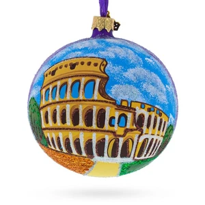 Colosseum, Rome, Italy Glass Ball Christmas Ornament 4 Inches - Picture 1 of 5