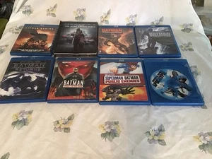 8 DC Batman Blu-Ray Movie Lot - Discs In Good Condition Overall - Picture 1 of 11