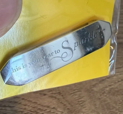 New Origami Owl This Is Your Year To Sparkle Slider  Bracelet Jewelry Gifts Rare - Image 1 of 4