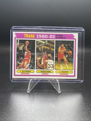 1981-82 Topps - Team Leaders Julius Erving, Maurice Cheeks, Caldwell Jones #59 - Image 1 of 2