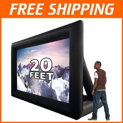 Pantalla de película inflable portátil de 20 pies con garantía de 30 días y atención al cliente Foto 1 de 4
