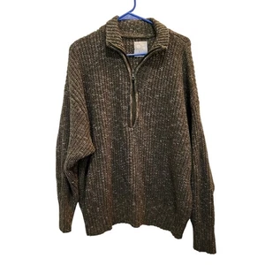 OFFLINE by Aerie grüner schwerer Strickpullover Chillside Quarter Zip Sweater Medium - Bild 1 von 7