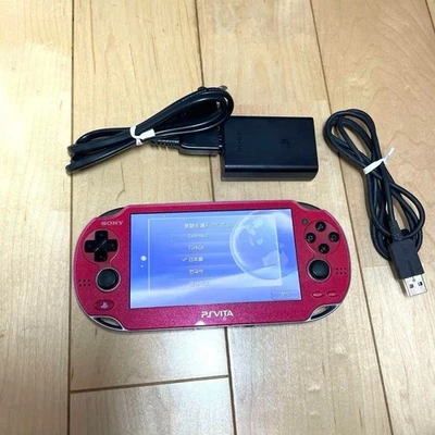 Sony PS Vita PCH-1000 Console Cosmic Red USED Japan Free Shipping Very Good Cond - Image 1 of 4