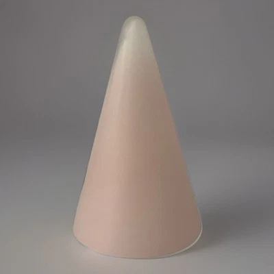 Lampe Tepee SCE Verre Rose 28 Cm  Vintage Forme Pyramide Lumière Douce Ambiance - Photo 1/4