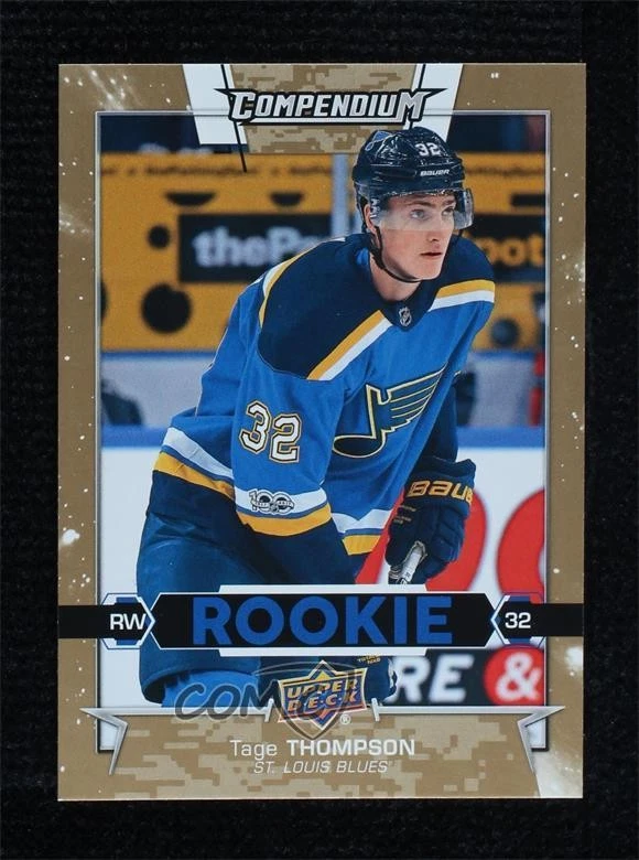 2017-18 Upper Deck Compendium Rookies Gold Tage Thompson #856 Rookie RC - Image 1 of 2
