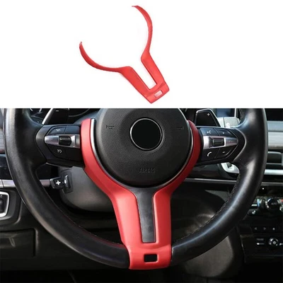Fit For BMW M3 M4 F80/82 2015-2020 M5 Matte Red Steering Wheel Trim Cover 1PCS - Image 1 of 4