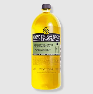Aceite de ducha limpiador y suavizante de almendras L'Occitane _ Tamaño: 16,9 oz (recarga) NUEVO Foto 1 de 4