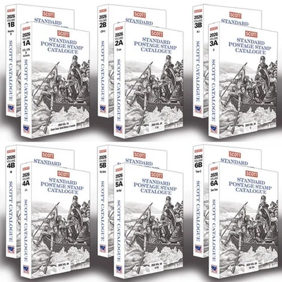 Scott Stamp Catalog 2026 SET - Volumes 1A-6B COUNTRIES A-Z   Reference Book - Image 1 of 4