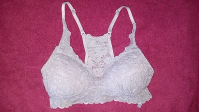 Aerie Floral  Wireless Bra Padded Pull over Bralette Racerback XS Greenish Blue - Image 1 of 3