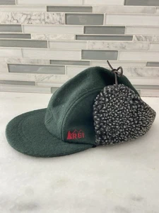 Vintage Rei Wollschnabel gefangen Hut Herren groß Jäger grün grau Sherpa Jagd Wandern - Bild 1 von 10