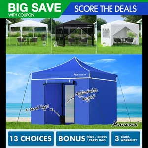 ALFORDSON Gazebo 3x3m Pop Up PE Mesh Marquee Outdoor Folding Tent Wedding Canopy - Picture 1 of 160