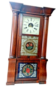 1875 Early 8 Day Striking/Signed S.C. Spring Triple Decker Weight Shelf  Clock - Picture 1 of 12