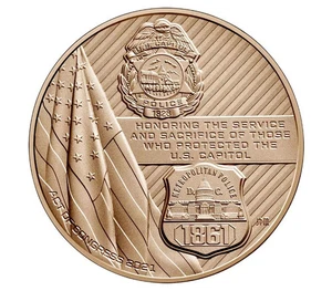 USA MEDAL BU (JANUARY 6 2021) UNITED STATES CAPITOL POLICE AND THOSE WHO PROTECT - Picture 1 of 2