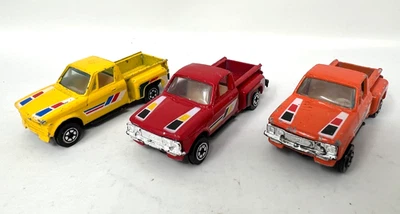 LOT OF 3 Vintage 1980s Yatming Chevy LUV Sidestep Pickup Trucks Diecast - Image 1 of 4