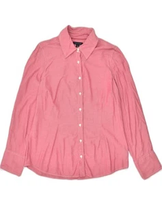 TOMMY HILFIGER Womens Shirt UK 16 Large Pink Cotton AM17 - Picture 1 of 4