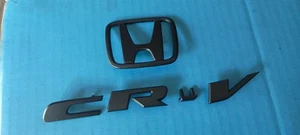 Honda CR-V Black 1997-2001 Rear Trunk Lettering Tabbed Emblem Logo OEM USED  - Bild 1 von 5