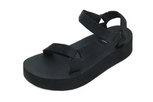 Teva Flatform Universal Sandals Womens Black Platform Shoes Fitness Hiking 10 - Picture 1 of 13