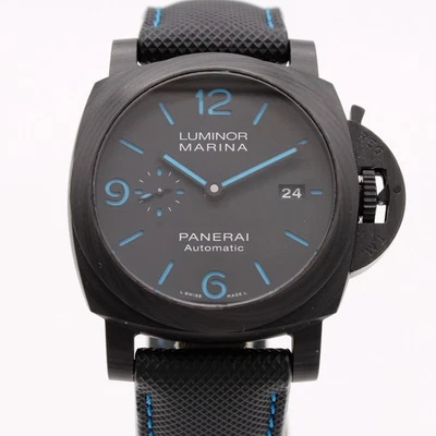 Автоматический ремешок Panerai Luminor Marina Carbotech 44 мм черный синий PAM01661 с автографом - Изображение 1 из 4