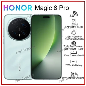 Honor Magic 8 Pro 5G Smartphone 6.71" Snapdragon 8 Elite Gen 5 7200mAh 120W NFC - Picture 1 of 41