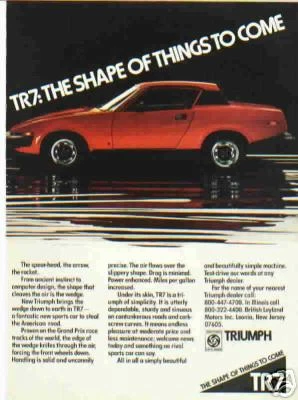 TRIUMPH TR7 1975 --LA FORMA DE LAS COSAS POR VENIR-- Foto 1 de 1