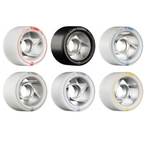 Rollerbones Turbo Speed/Derby Wheels with an Aluminum Hub (62mm, Set of 8) - Picture 1 of 13