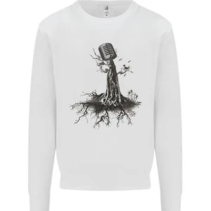 Mikrofon Baum Musik singender Sänger Herren Sweatshirt Pullover - Bild 1 von 3