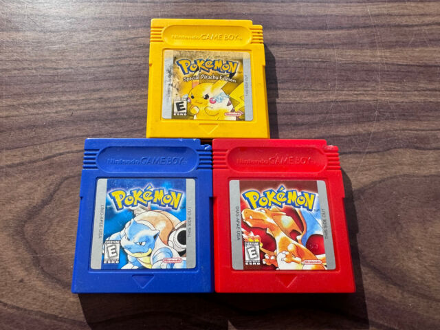 Pokemon Red and Blue Versions bundle Large Replica Gameboy 