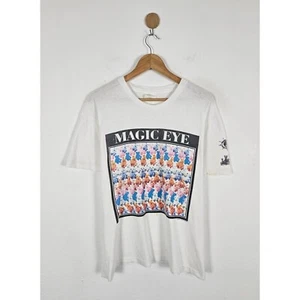 Magic Eye 1990s Vintage Tee art psychedelic shirt - Picture 1 of 11