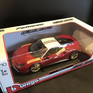 Bburago Ferrari 488GTB 70th Anniversary Collection 1/18 Not on display JPN - Picture 1 of 12