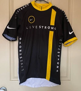 Nike Team Livestrong Cycling Jersey - Size Small Mens 2/3 Zip Lance Armstrong - Picture 1 of 11