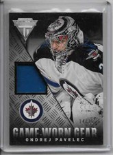 2013-14 Panini Titanium Game WOrn Gear #GG-OPV Ondrej Pavelec #14/25 Patch