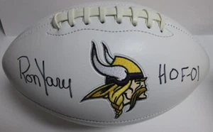 Fútbol americano con panel blanco firmado por los Vikings Ron Yary de Minnesota Vikings AUTO - JSA - Imagen 1 de 1