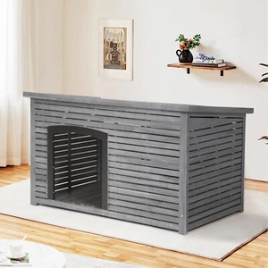 Dog House Outdoor Insulated Large Dog Kennel Weatherproof Durable Puppy Shelter - Picture 1 of 9