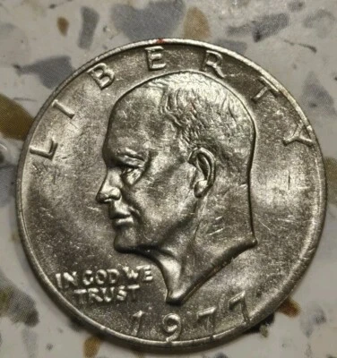 Rare Eisenhower Coin 1977 BROKERAGE/CLASH DIE ERRORS  - Image 1 of 4