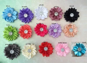 NEW DIY mini Satin Daisy Flower Embellishment baby Headband Handmade Craft Bulk - Picture 1 of 9