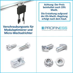 Profiness Montageset für Micro-Wechselrichter-Befestigung Basic 8x12+Nutenstein