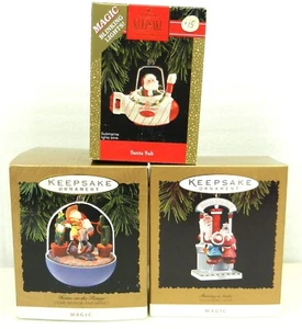 Hallmark Keepsake Set of 3 "Magic" Santa Claus Ornaments '92 '93 '96 ~NIB~ T301C - Picture 1 of 4