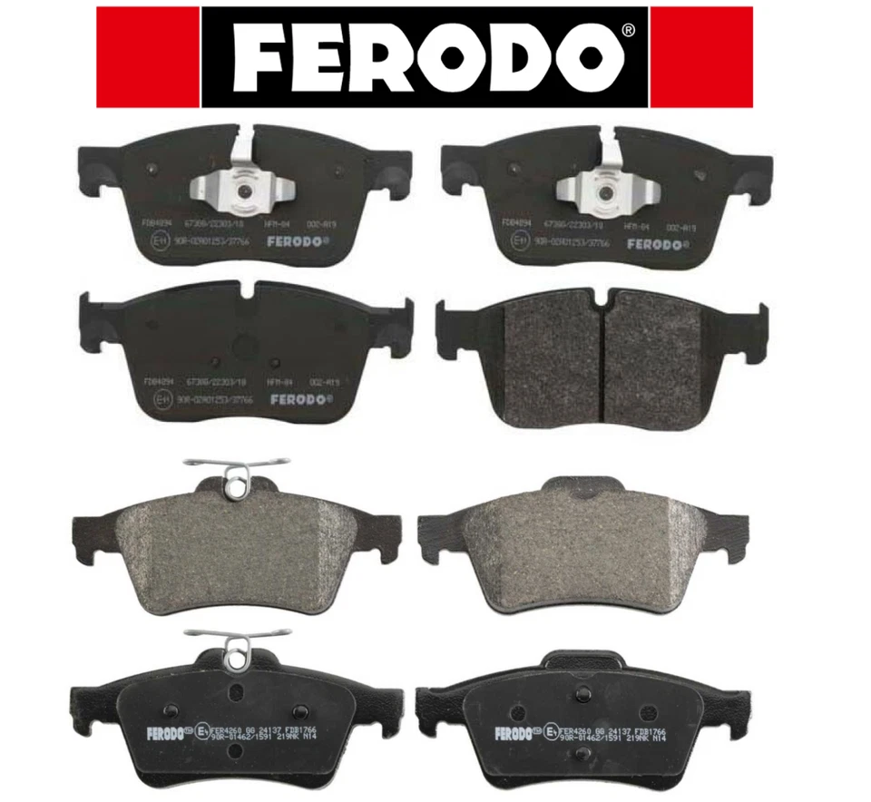 Front Brake Pad & Rear Brake Pad Set OEM Ferodo for Jaguar XE XF Gas 16-19 - Image 1 of 1