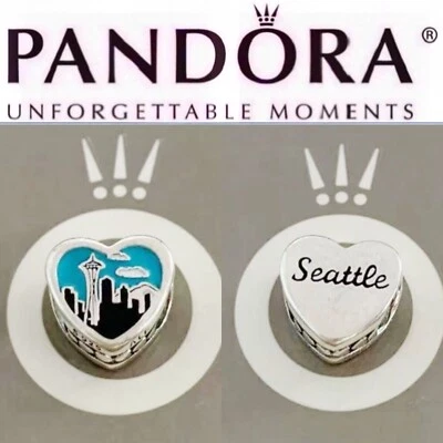 Pandora Seattle Washington State Exclusive Travel Heart Charm - Image 1 of 4