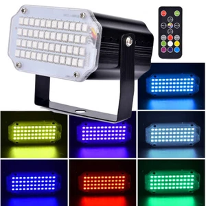 48LED RGB Bühnenlicht Disco DJ Licht Hochzeit Bühnenbeleuchtung Stroboskop Light - Bild 1 von 12