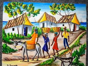 Rare Dieudonne Rounez Oil on Board Painting - Picture 1 of 7