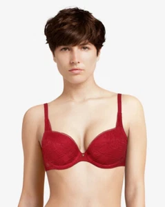 Soutien-gorge 85B (70B eu) Push-up CHANTELLE Arabesque Rouge - Picture 1 of 3