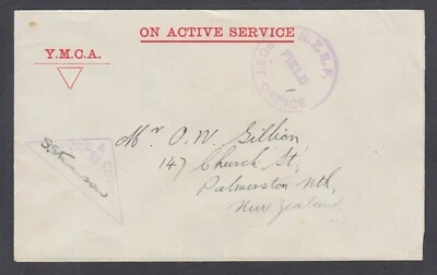 Fuerzas Expedicionarias de Nueva Zelanda, Oficina de Correos de Campo Censurada de la Segunda Guerra Mundial en el Pacífico Foto 1 de 2