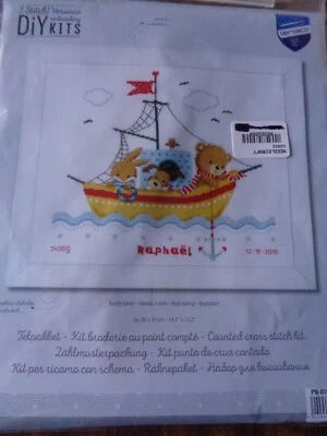 HÁGALO USTED MISMO BARCO VERVACO VELA REGISTRO DE NACIMIENTO PUNTO DE CRUZ KIT ANIMALES PN-0168466 Foto 1 de 3